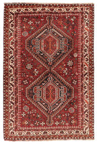  Shiraz Teppe 106X154 Ekte Orientalsk Håndknyttet Mørk Brun/Svart (Ull, Persia/Iran)