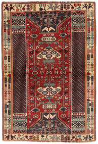  Ghashghai Teppe 111X166 Ekte Orientalsk Håndknyttet Svart/Mørk Brun (Ull, Persia/Iran)