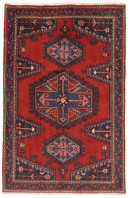  Wiss Teppe 104X160 Ekte Orientalsk Håndknyttet Svart/Mørk Rød (Ull, Persia/Iran)