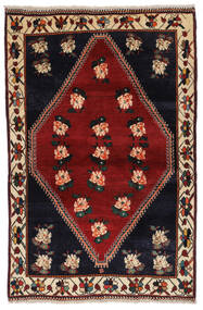 Ghashghai Teppe 118X180 Svart/Mørk Rød (Ull, Persia/Iran)