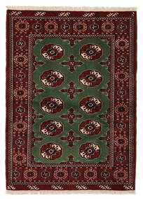  110X150 Turkaman Teppe Svart/Mørk Rød Persia/Iran 