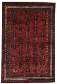  Afshar Teppe 154X229 Ekte Orientalsk Håndknyttet Svart/Mørk Rød (Ull, Persia/Iran)