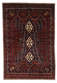  Afshar Teppe 160X225 Ekte Orientalsk Håndknyttet Svart/Mørk Rød (Ull, )