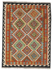  Kelim Afghan Old Style Teppe 129X172 Ekte Orientalsk Håndvevd Mørk Rød/Mørk Grønn (Ull, Afghanistan)