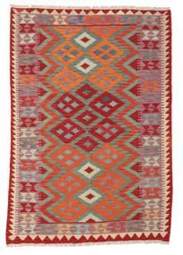  Kelim Afghan Old Style Teppe 127X180 Ekte Orientalsk Håndvevd Mørk Rød/Mørk Brun (Ull, Afghanistan)