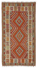  Kelim Afghan Old Style Teppe 103X188 Ekte Orientalsk Håndvevd Mørk Brun/Svart/Beige (Ull, Afghanistan)