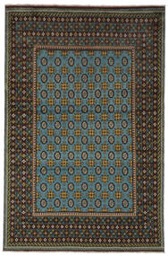  Afghan Fine Teppe 195X292 Ekte Orientalsk Håndknyttet Svart/Brun (Ull, )