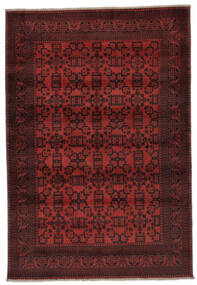  Afghan Khal Mohammadi Teppe 197X288 Ekte Orientalsk Håndknyttet Svart/Mørk Rød (Ull, )