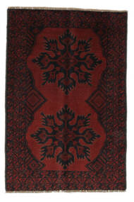  Afghan Khal Mohammadi Teppe 82X122 Ekte Orientalsk Håndknyttet Svart/Mørk Rød (Ull, )