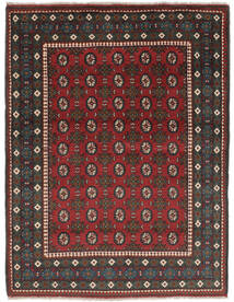  Afghan Teppe 157X203 Ekte Orientalsk Håndknyttet Svart/Mørk Brun (Ull, Afghanistan)