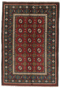  Afghan Fine Teppe 103X150 Ekte Orientalsk Håndknyttet Svart/Mørk Rød (Ull, )