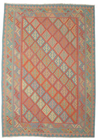  Kelim Fars Teppe 254X345 Ekte Orientalsk Håndvevd Brun/Mørk Grønn Stort (Ull, Persia/Iran)