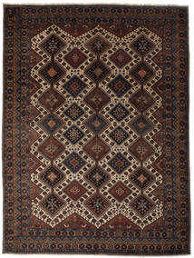  Yalameh Teppe 316X419 Ekte Orientalsk Håndknyttet Svart/Mørk Brun Stort (Ull, Persia/Iran)