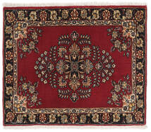  Ghom Kork/Silke Teppe 68X82 Ekte Orientalsk Håndknyttet Svart/Mørk Brun ( Persia/Iran)