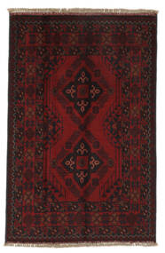  Afghan Khal Mohammadi Teppe 79X121 Ekte Orientalsk Håndknyttet Svart/Mørk Rød (Ull, )