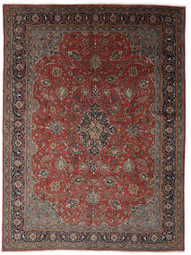  Sarough Teppe 297X398 Ekte Orientalsk Håndknyttet Mørk Brun/Svart Stort (Ull, Persia/Iran)