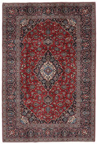  Keshan Teppe 200X294 Ekte Orientalsk Håndknyttet Svart/Mørk Brun (Ull, Persia/Iran)