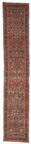  Antikke Sarough Ca. 1920 Teppe 80X421 Ekte Orientalsk Håndknyttet Teppeløpere Mørk Brun/Svart (Ull, Persia/Iran)