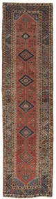  Heriz Ca. 1930 Teppe 100X377 Ekte Orientalsk Håndknyttet Teppeløpere Svart/Mørk Brun (Ull, Persia/Iran)