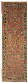  Antikke Sarough Ca. 1900 Teppe 125X385 Ekte Orientalsk Håndknyttet Teppeløpere Mørk Brun/Brun (Ull, Persia/Iran)