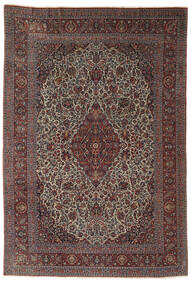 217X320 Antikke Keshan Ca. 1900 Teppe Orientalsk Svart/Mørk Rød (Ull, Persia/Iran)