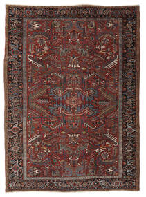  Antikke Heriz Ca. 1920 Teppe 248X343 Ekte Orientalsk Håndknyttet Svart/Mørk Brun (Ull, Persia/Iran)