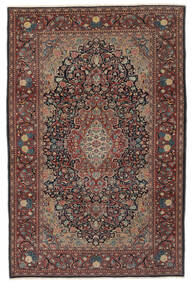  Antikke Keshan Ca. 1900 Teppe 136X200 Ekte Orientalsk Håndknyttet Mørk Brun/Svart (Ull, Persia/Iran)