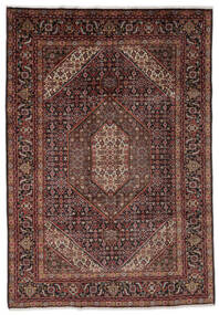  Tabriz Teppe 205X290 Ekte Orientalsk Håndknyttet Svart/Mørk Brun (Ull, Persia/Iran)