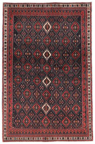 Afshar/Sirjan Teppe 135X208 Ekte Orientalsk Håndknyttet Svart/Mørk Brun (Ull, Persia/Iran)