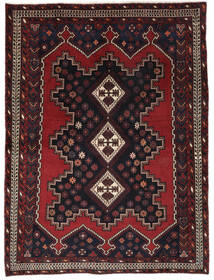  Afshar Teppe 162X220 Ekte Orientalsk Håndknyttet Svart/Mørk Rød (Ull, )