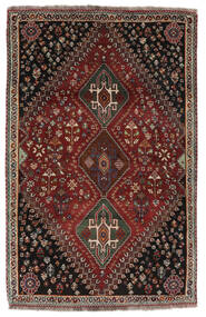  Shiraz Teppe 118X190 Ekte Orientalsk Håndknyttet Svart/Mørk Brun (Ull, Persia/Iran)