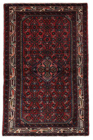  102X160 Hosseinabad Teppe Svart/Mørk Rød Persia/Iran 
