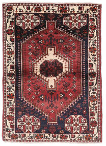  Shiraz Teppe 115X155 Ekte Orientalsk Håndknyttet Svart/Mørk Rød (Ull, )