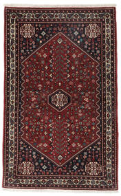  Abadeh Teppe 98X160 Ekte Orientalsk Håndknyttet Svart/Mørk Brun (Ull, Persia/Iran)