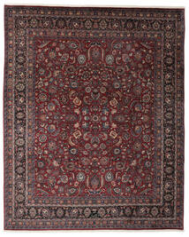  Mashad Teppe 294X360 Ekte Orientalsk Håndknyttet Svart/Mørk Brun Stort (Ull, Persia/Iran)