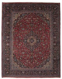  Keshan Teppe 304X382 Ekte Orientalsk Håndknyttet Svart/Mørk Brun Stort (Ull, Persia/Iran)