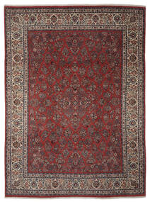  Sarough Teppe 298X397 Ekte Orientalsk Håndknyttet Mørk Brun/Svart Stort (Ull, Persia/Iran)