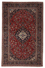  Keshan Teppe 188X294 Ekte Orientalsk Håndknyttet Svart/Mørk Brun (Ull, Persia/Iran)