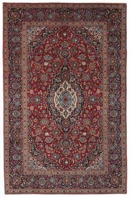  Keshan Teppe 195X301 Ekte Orientalsk Håndknyttet Svart/Mørk Brun (Ull, Persia/Iran)