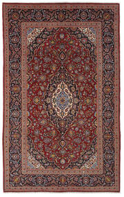  Keshan Teppe 198X317 Ekte Orientalsk Håndknyttet Svart/Mørk Brun (Ull, Persia/Iran)