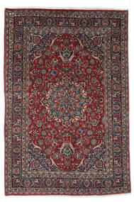  Mashad Teppe 192X289 Ekte Orientalsk Håndknyttet Svart, Mørk Rød (Ull, Persia/Iran)