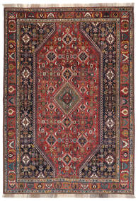 206X294 Shiraz Teppe Orientalsk Mørk Rød/Svart (Ull, Persia/Iran)