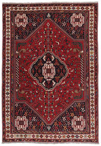  Shiraz Teppe 200X286 Ekte Orientalsk Håndknyttet Svart/Mørk Rød (Ull, )