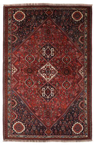  Shiraz Teppe 220X333 Ekte Orientalsk Håndknyttet Svart/Mørk Rød (Ull, )