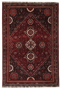  Shiraz Teppe 222X320 Ekte Orientalsk Håndknyttet Svart/Mørk Brun (Ull, Persia/Iran)