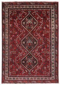  Shiraz Teppe 212X303 Ekte Orientalsk Håndknyttet Svart/Mørk Brun (Ull, Persia/Iran)