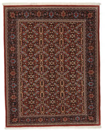  Ghom Kork/Silke Teppe 115X146 Ekte Orientalsk Håndknyttet Svart/Mørk Brun ( Persia/Iran)