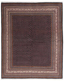  Sarough Mir Teppe 212X260 Ekte Orientalsk Håndknyttet Svart/Mørk Brun (Ull, Persia/Iran)
