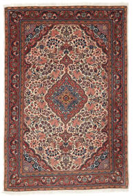  Sarough Teppe 102X152 Ekte Orientalsk Håndknyttet Mørk Rød, Svart (Ull, Persia/Iran)