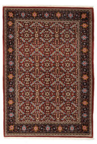  Ghom Kork/Silke Teppe 113X165 Ekte Orientalsk Håndknyttet Svart/Mørk Brun ( Persia/Iran)